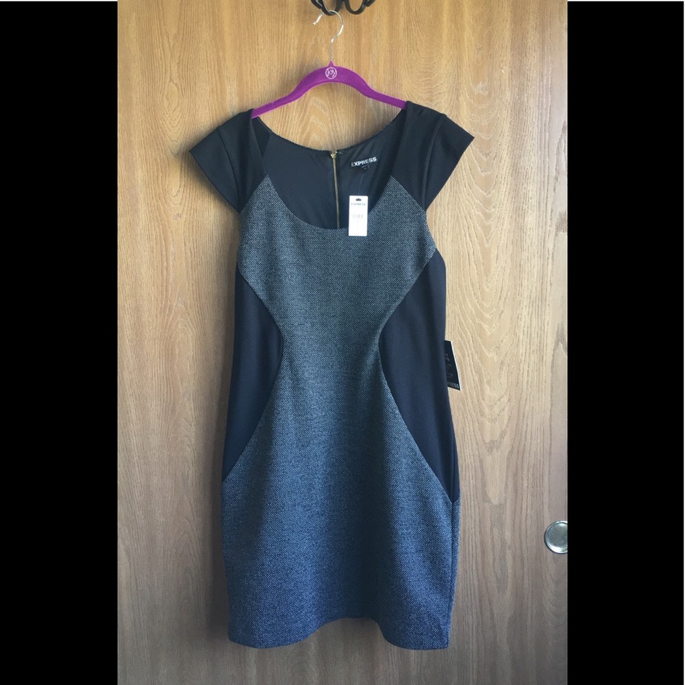Brand new Express grey body con dress size 12